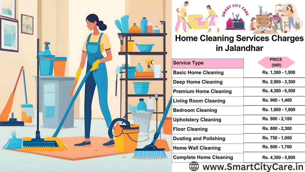 Home Cleaning Charges list in Jalandhar