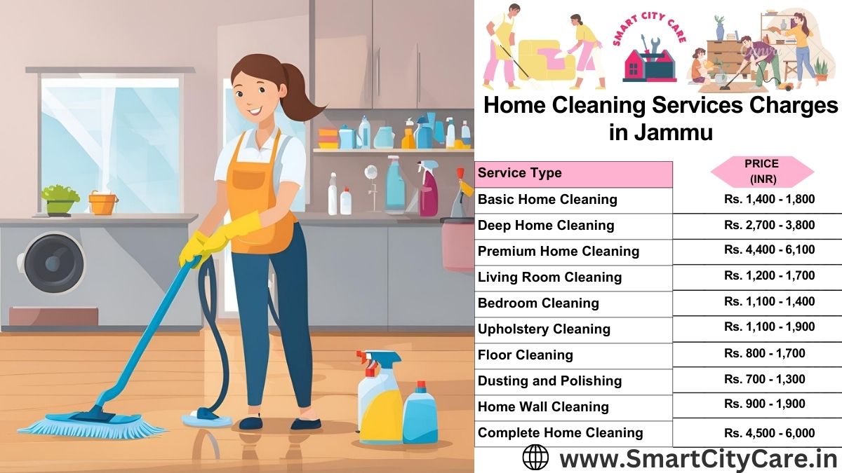 Home Cleaning Charges list in Jammu