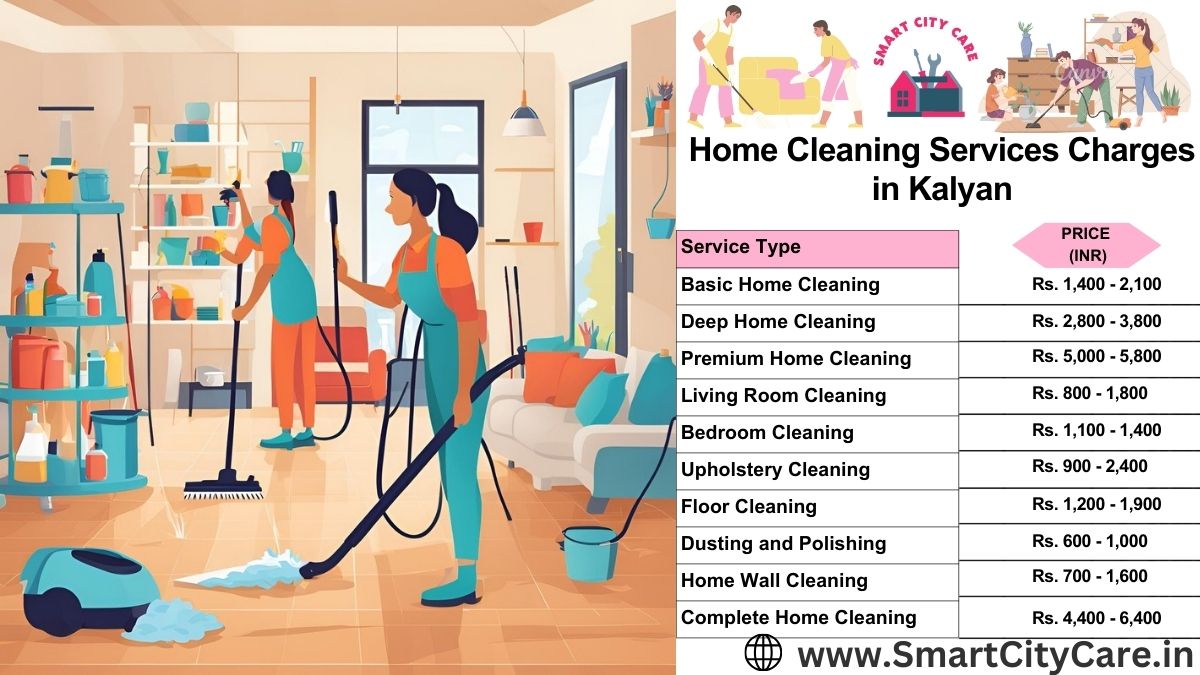 Home Cleaning Charges list in Kalyan