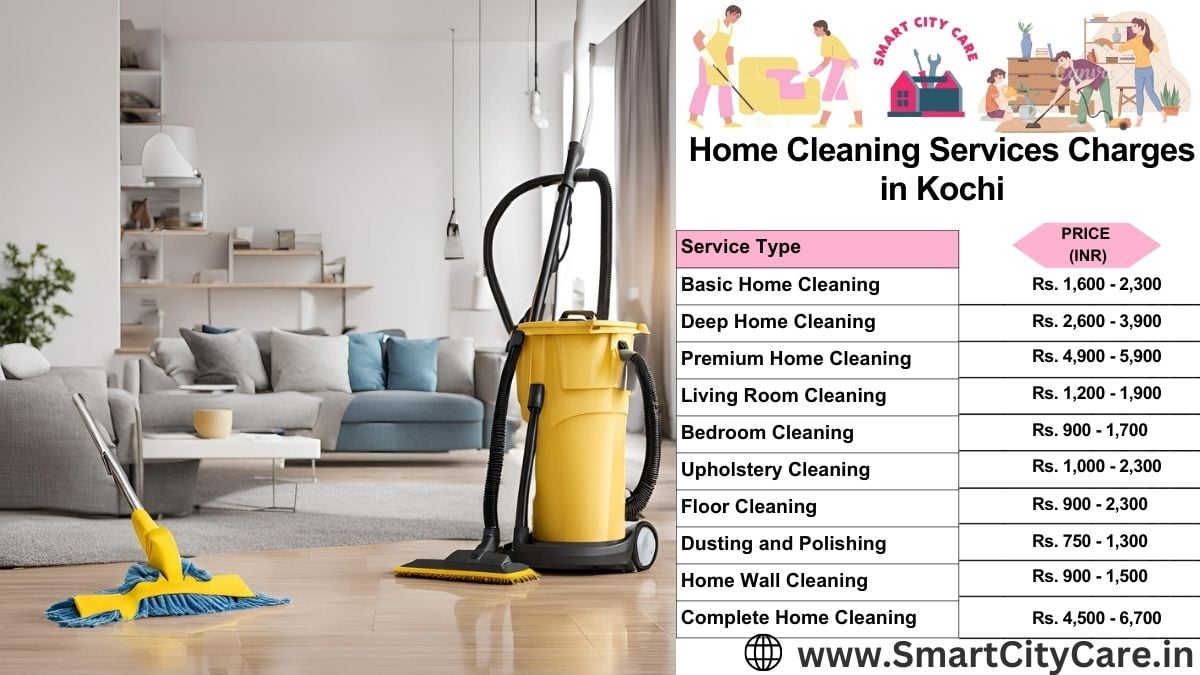 Home Cleaning Charges list in Kochi