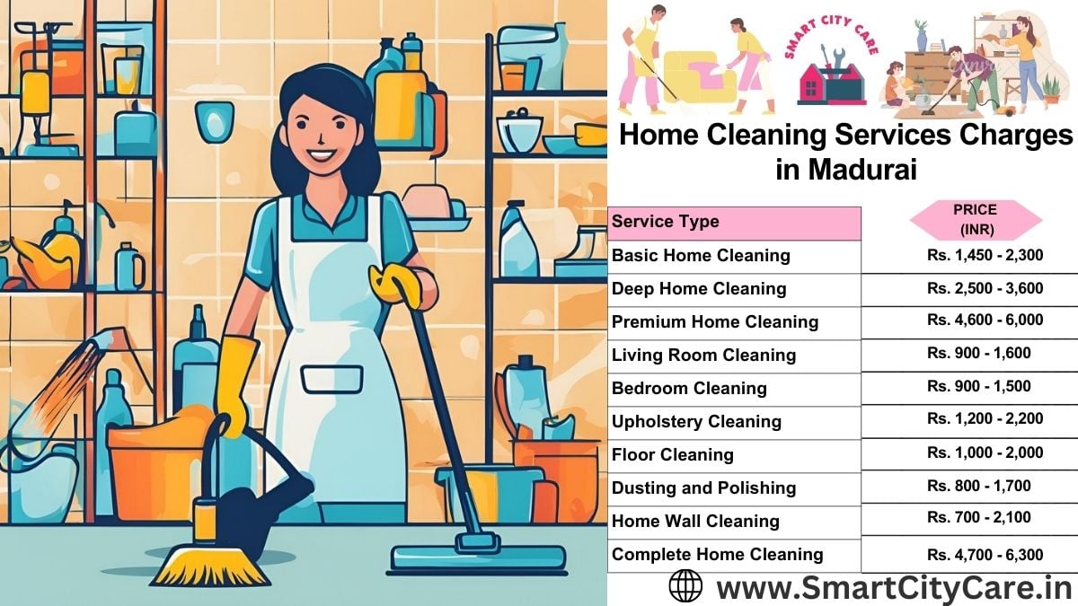 Home Cleaning Charges list in Madurai