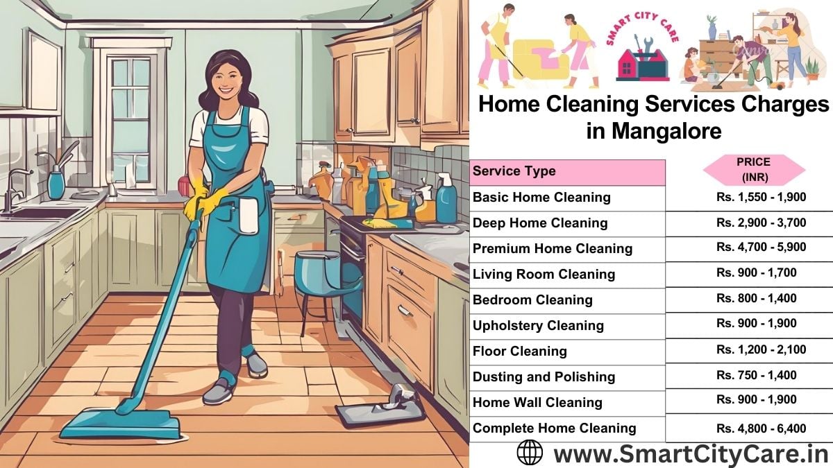 Home Cleaning Charges list in Mangalore