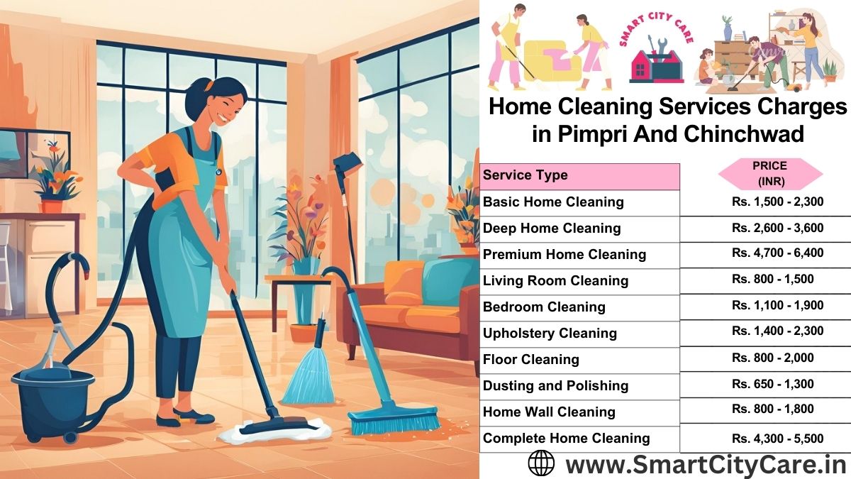 Home Cleaning Charges list in Pimpri and chinchwad