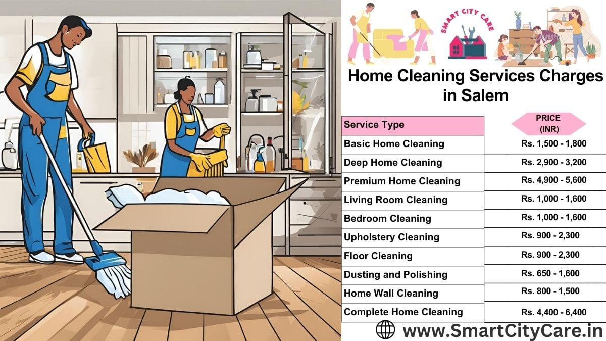 Home Cleaning Charges list in Salem