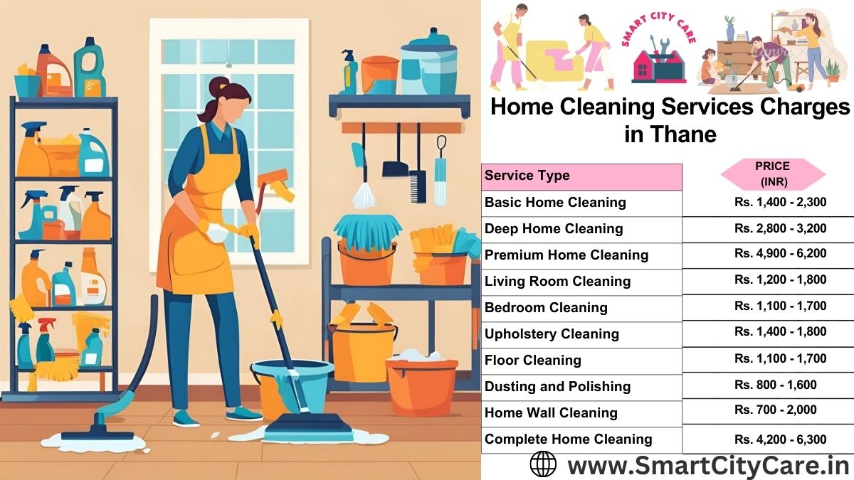 Home Cleaning Charges list in Thane