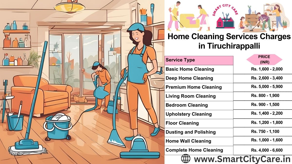 Home Cleaning Charges list in Tiruchirappalli