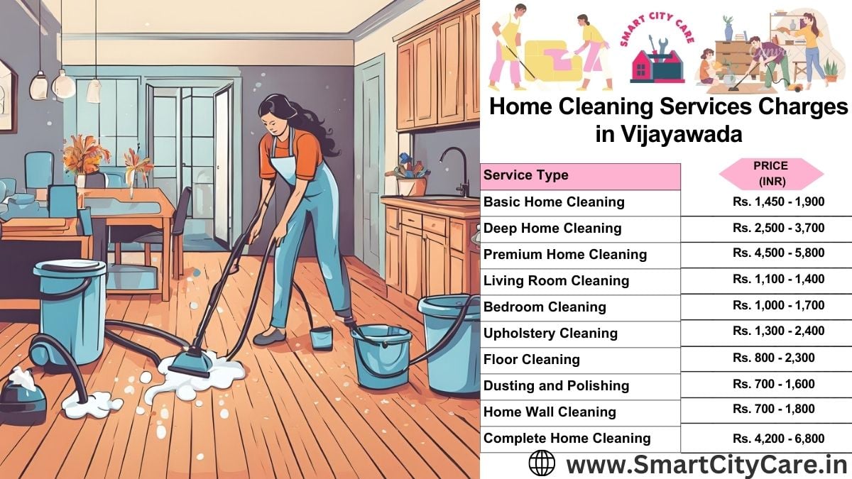 Home Cleaning Charges list in Vijayawada