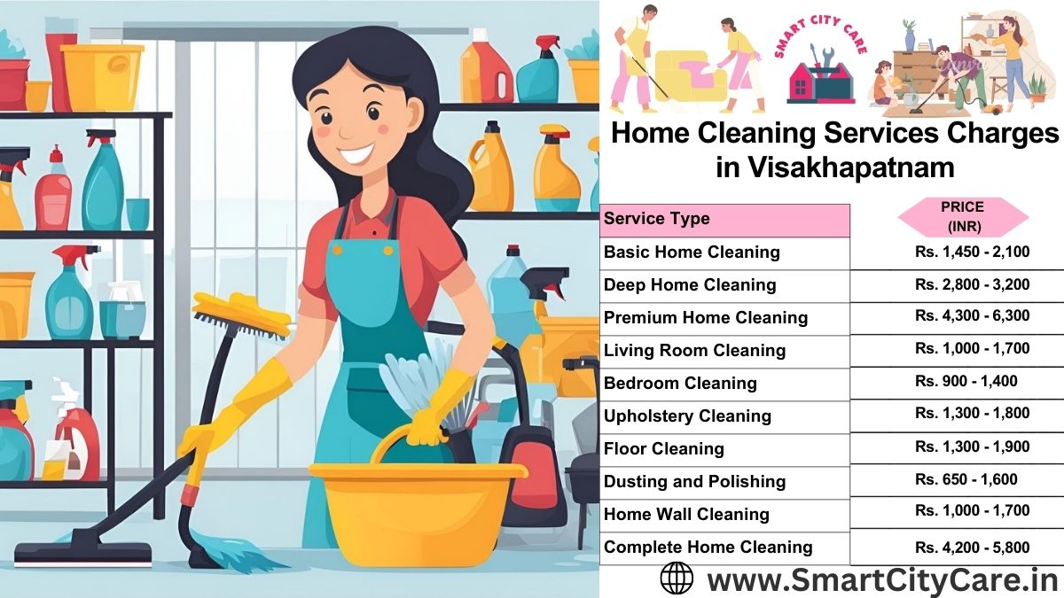 Home Cleaning Charges list in Visakhapatnam