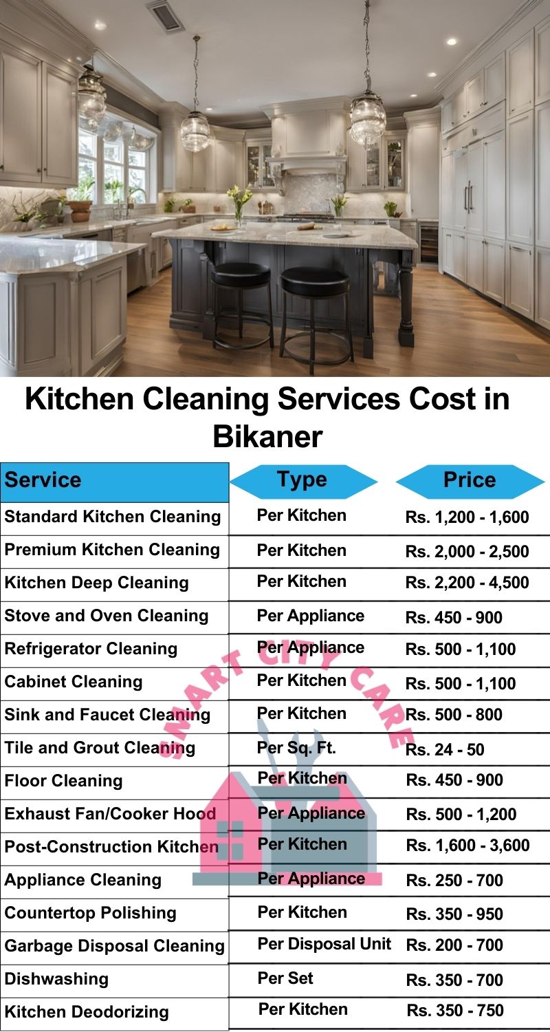 Kitchen cleaning services Bikaner price list