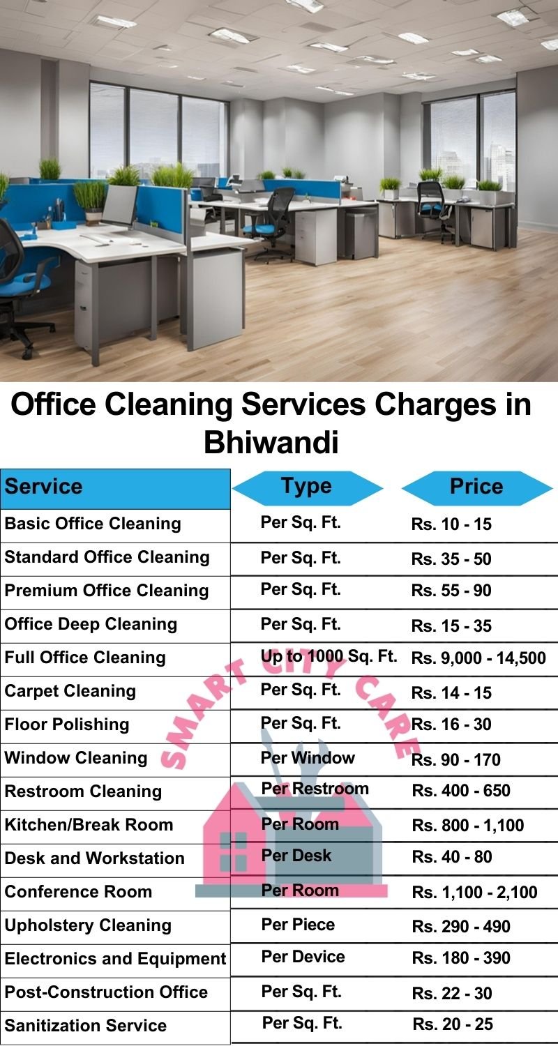 Office cleaning services Bhiwandi price list