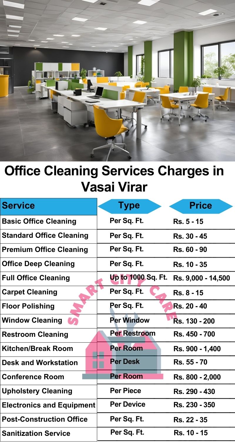 Office cleaning services Vasai virar price list