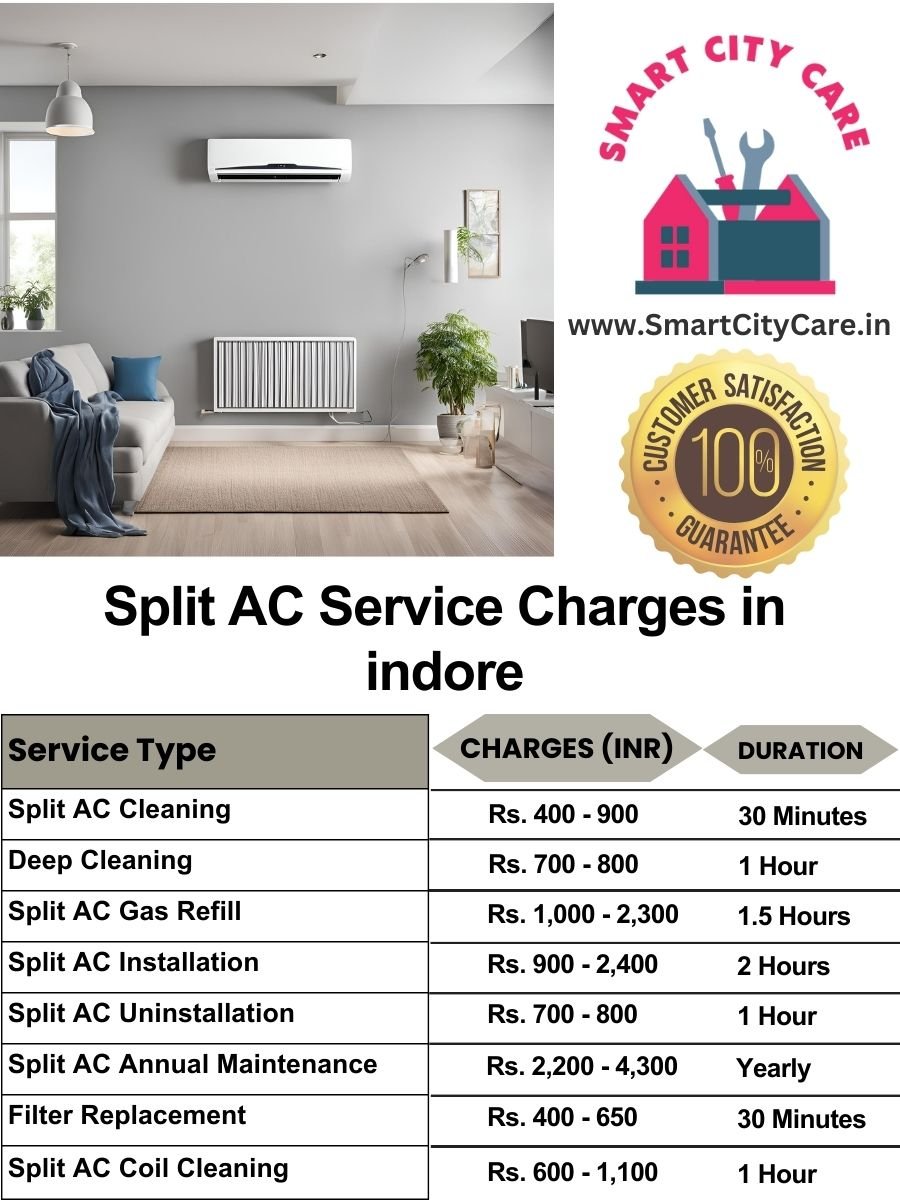 Split AC Service cost list in Indore