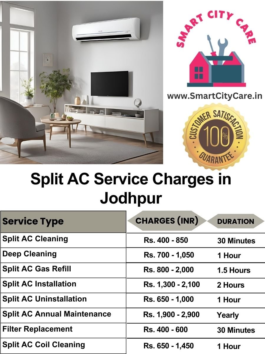 Split AC Service cost list in Jodhpur