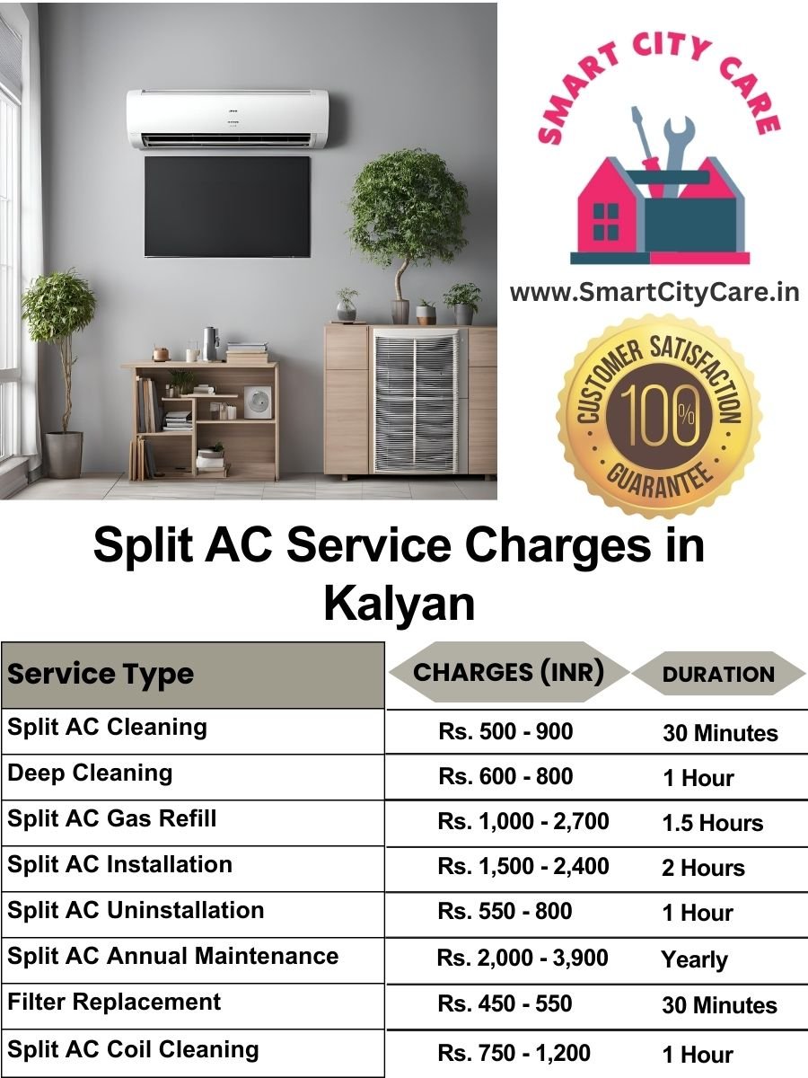 Split AC Service cost list in Kalyan