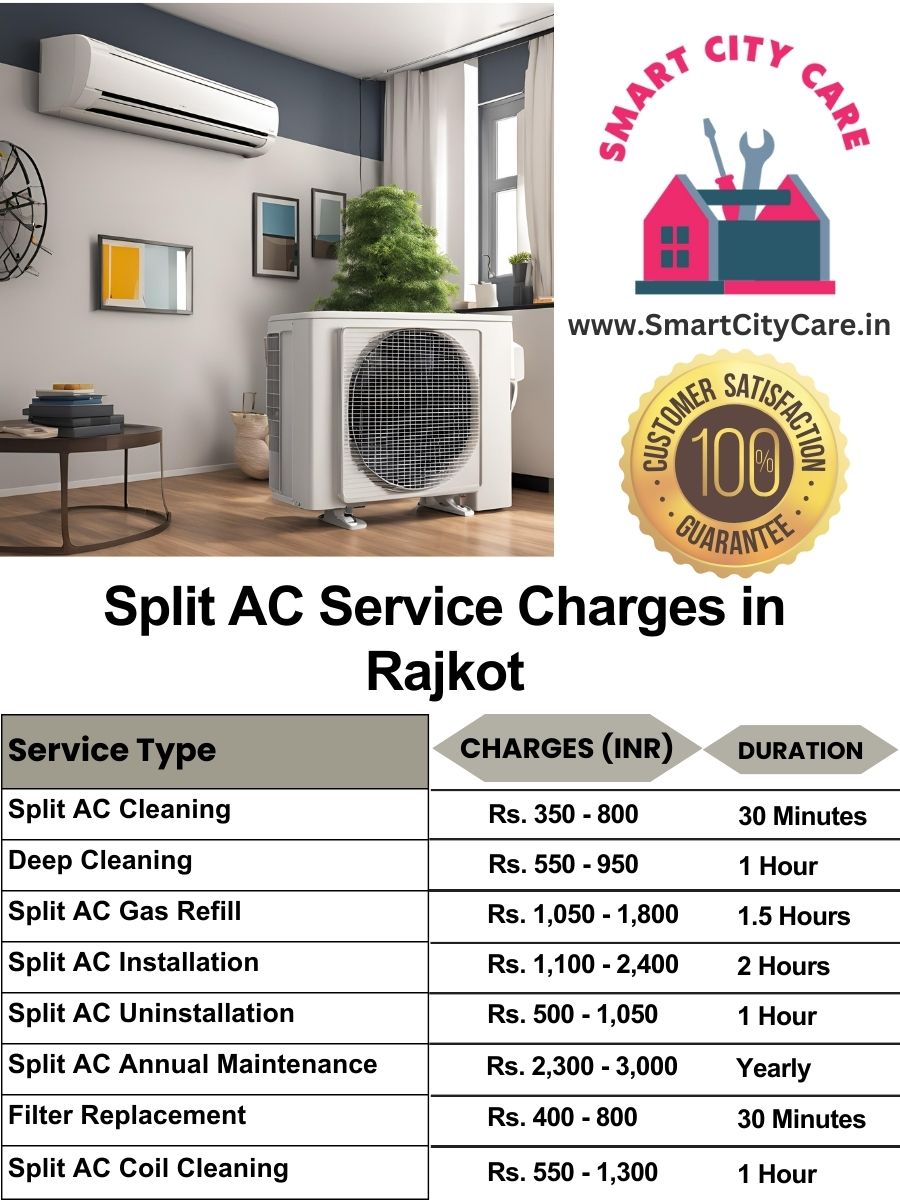 Split AC Service cost list in Rajkot