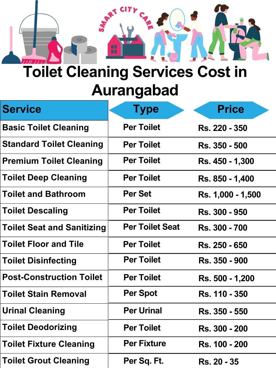 Toilet cleaning services price list in Aurangabad