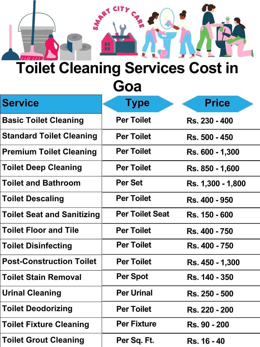 Toilet cleaning services price list in Goa