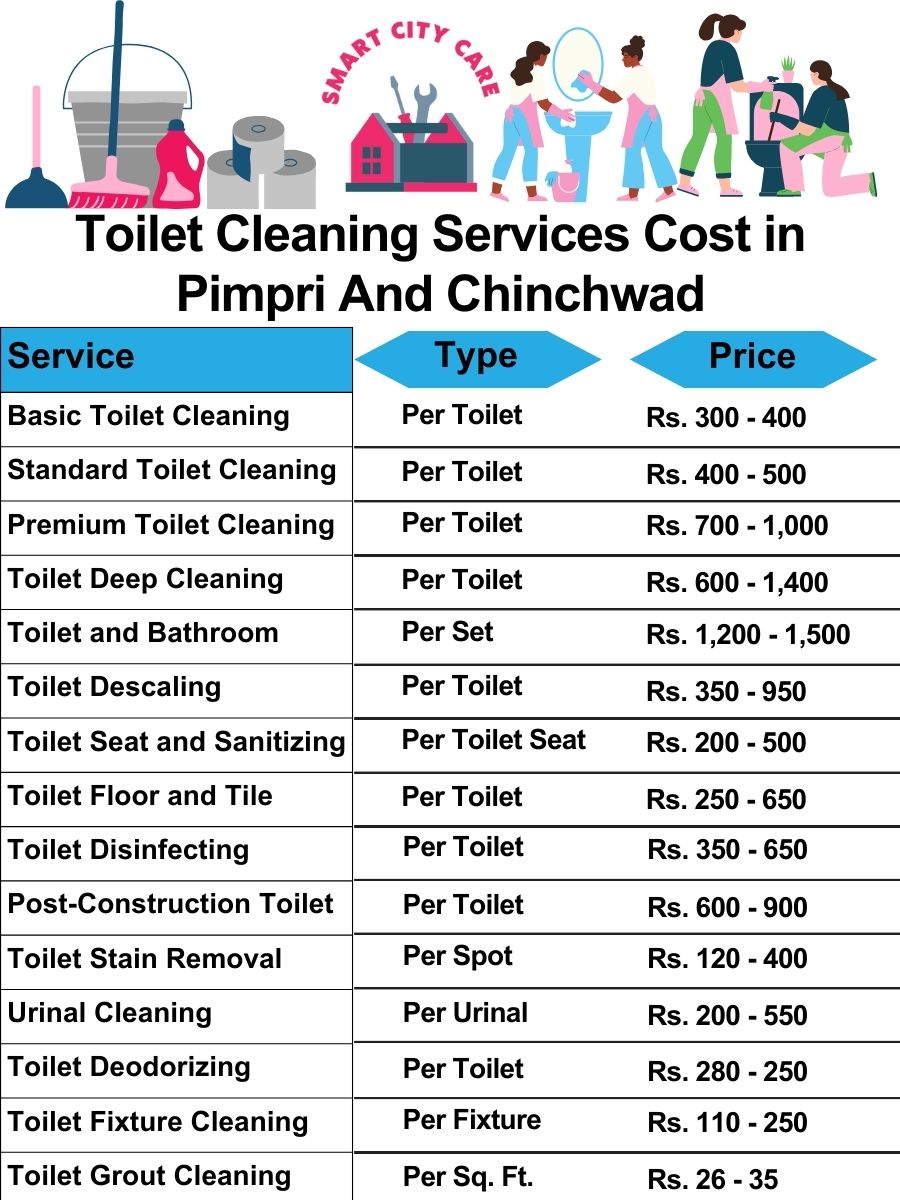 Toilet cleaning services price list in Pimpri and chinchwad