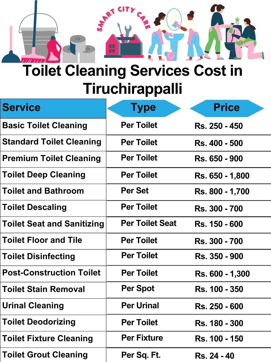 Toilet cleaning services price list in Tiruchirappalli