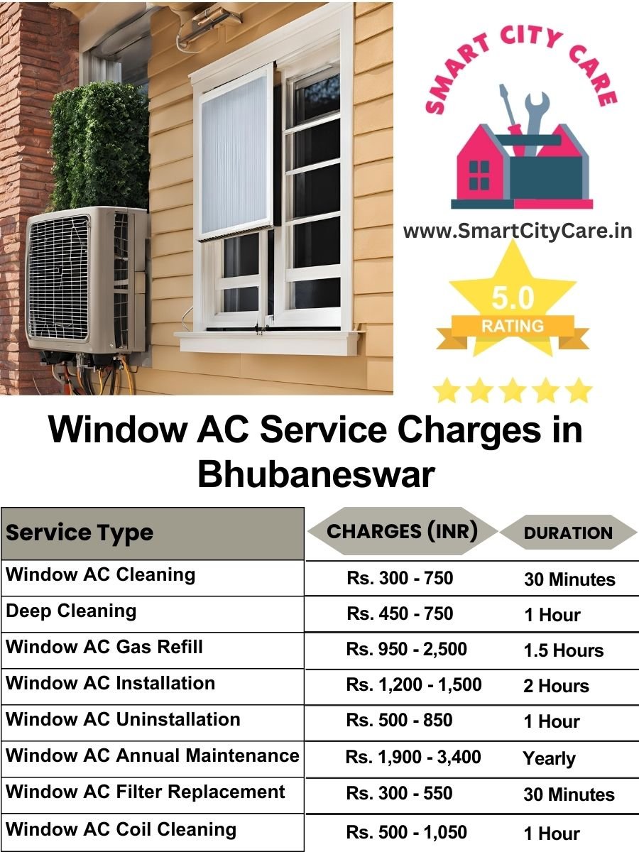 Window AC Service Charges list in Bhubaneswar