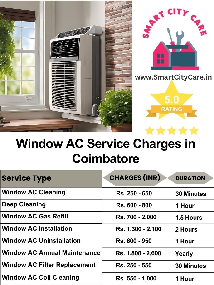 Window AC Service Charges list in Coimbatore