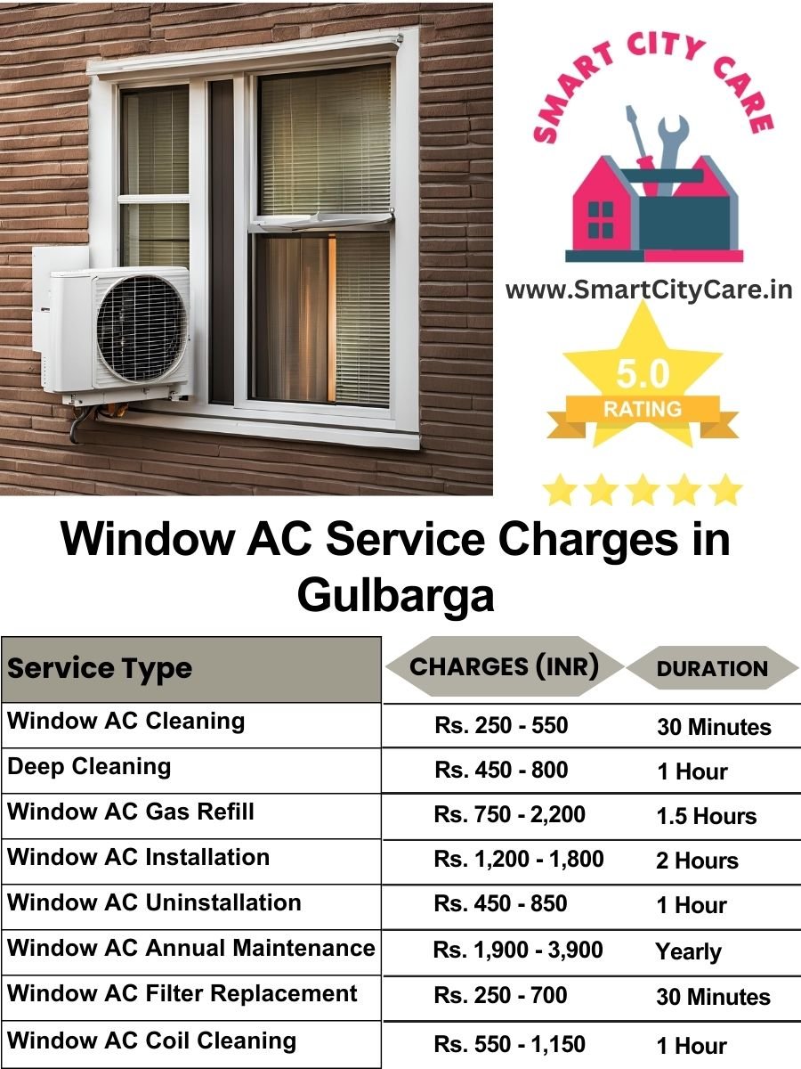 Window AC Service Charges list in Gulbarga