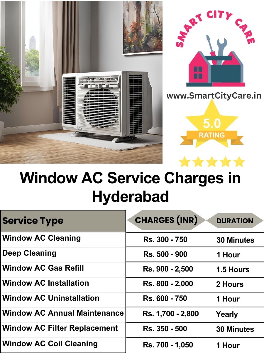 Window AC Service Charges list in Hyderabad