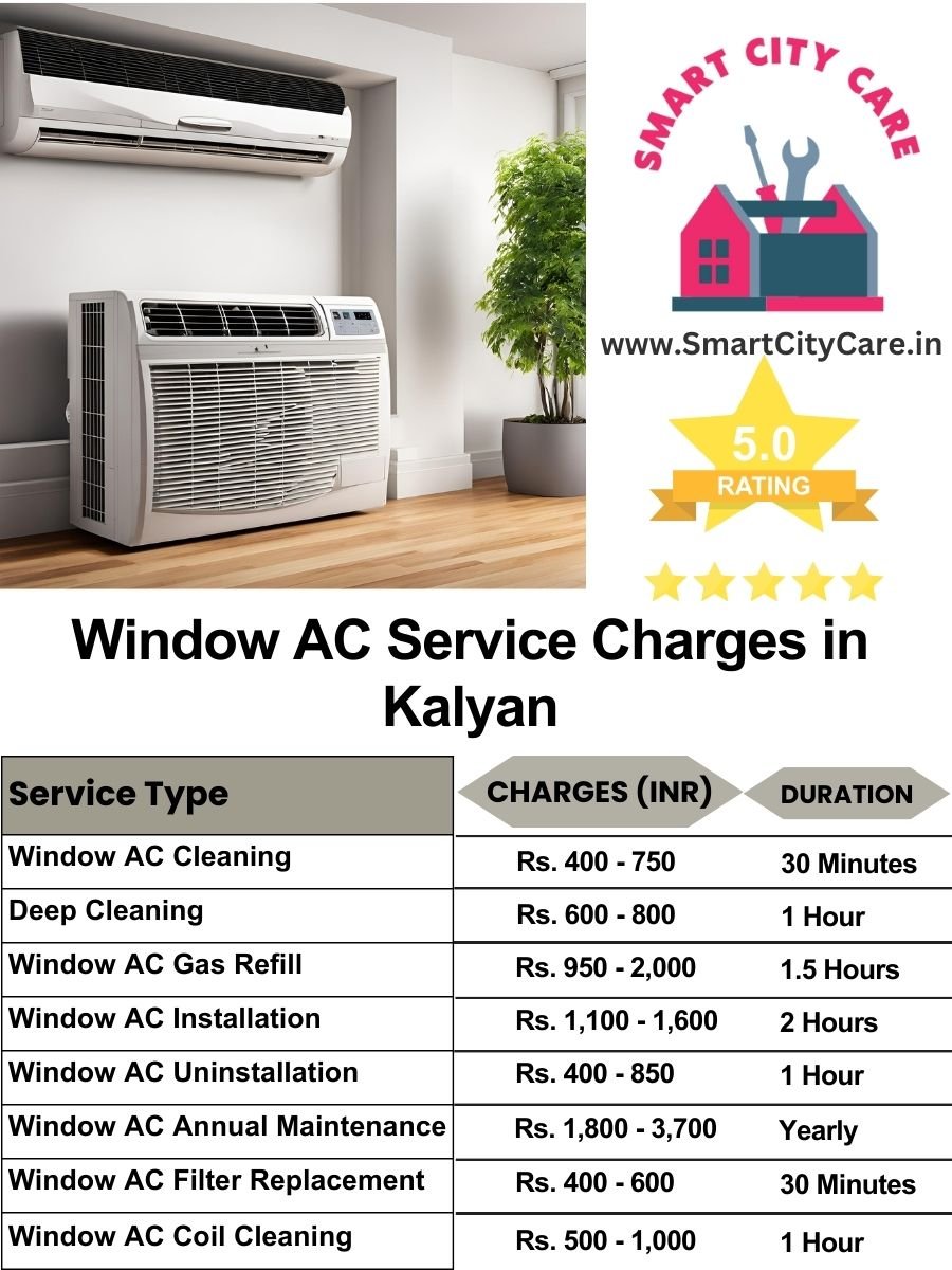 Window AC Service Charges list in Kalyan