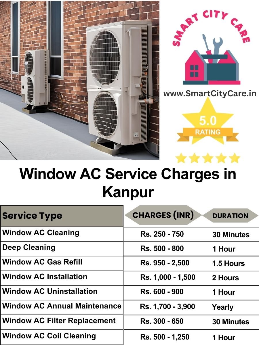 Window AC Service Charges list in Kanpur