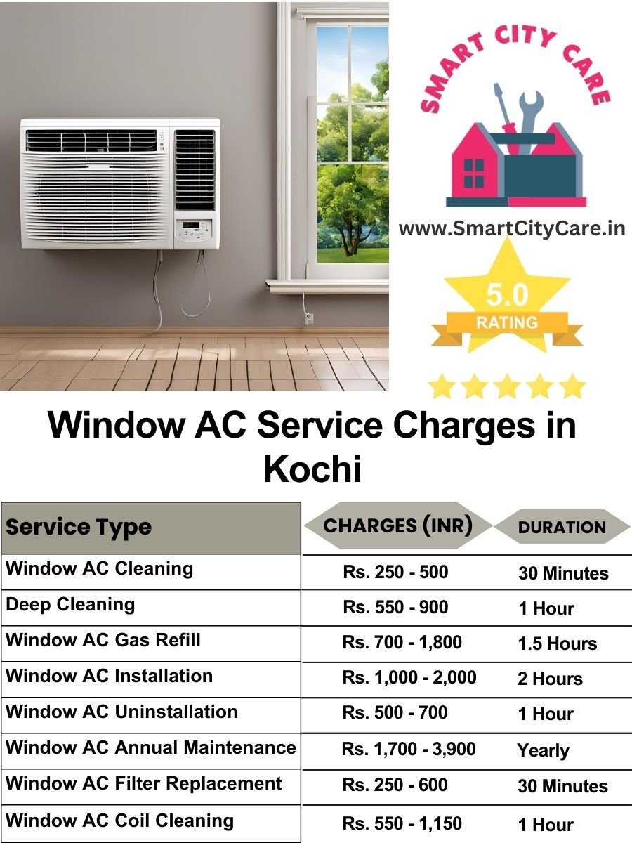 Window AC Service Charges list in Kochi