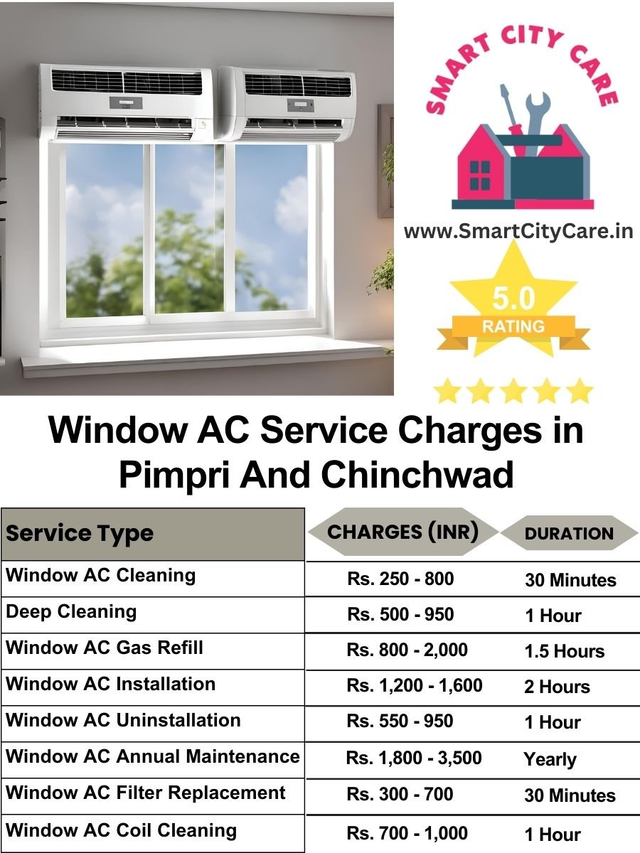 Window AC Service Charges list in Pimpri and chinchwad