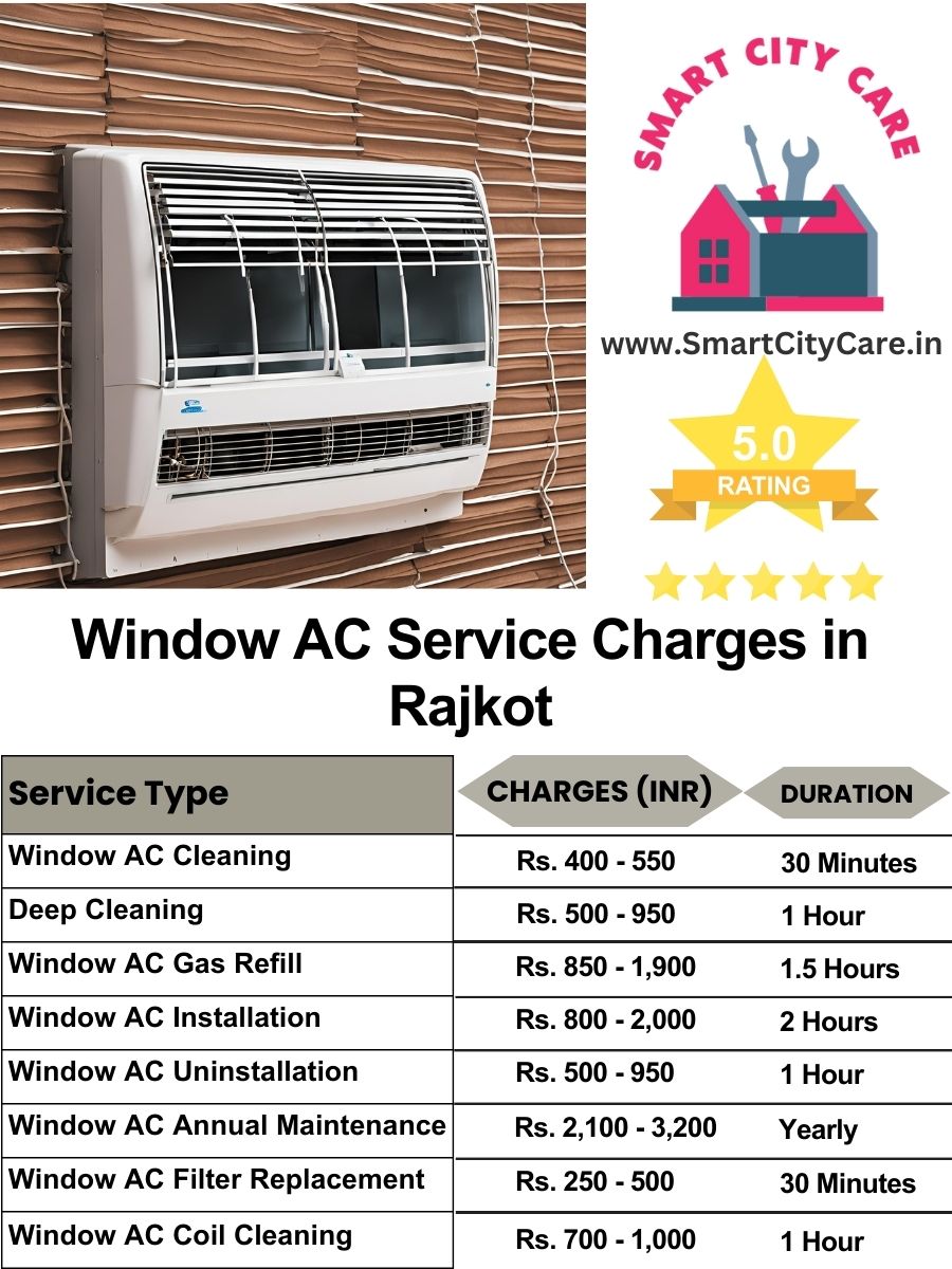 Window AC Service Charges list in Rajkot