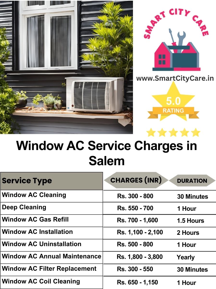 Window AC Service Charges list in Salem