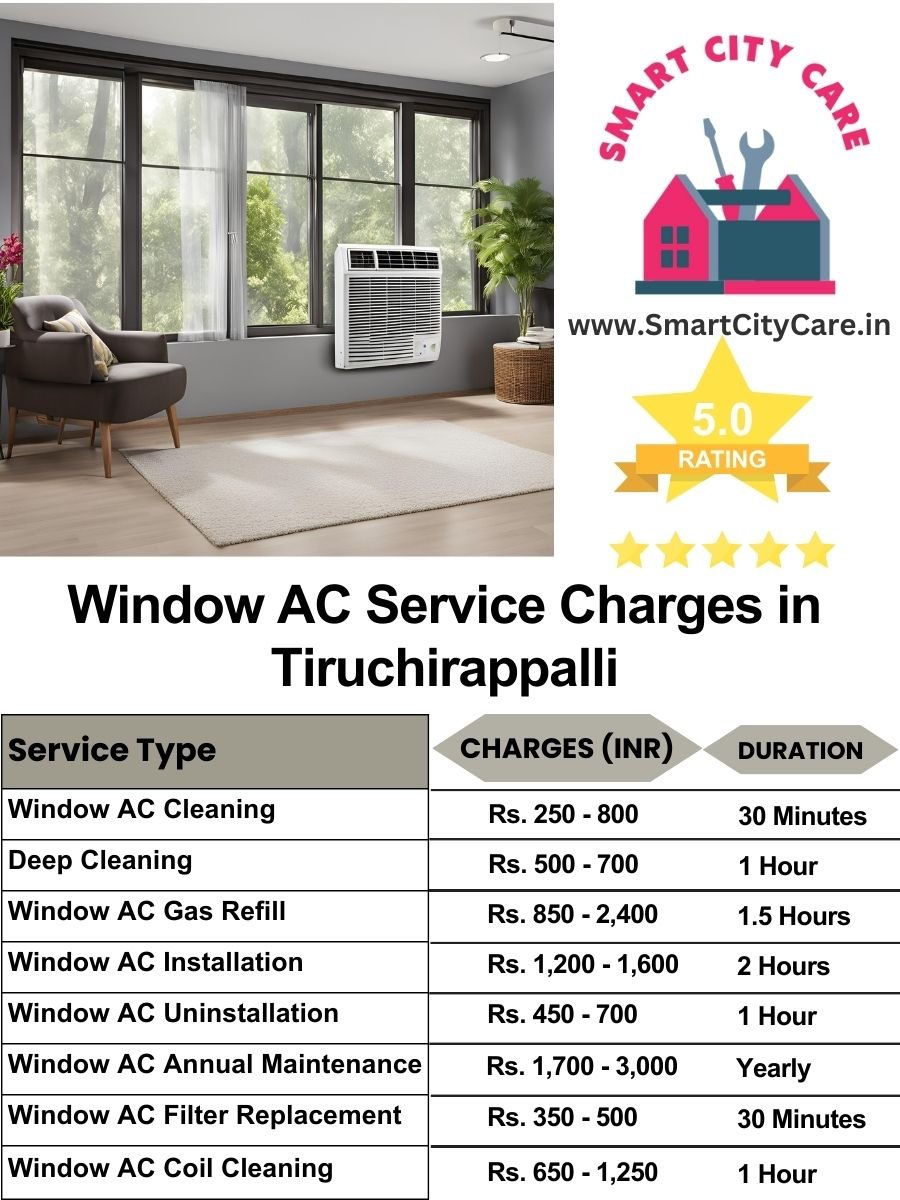 Window AC Service Charges list in Tiruchirappalli