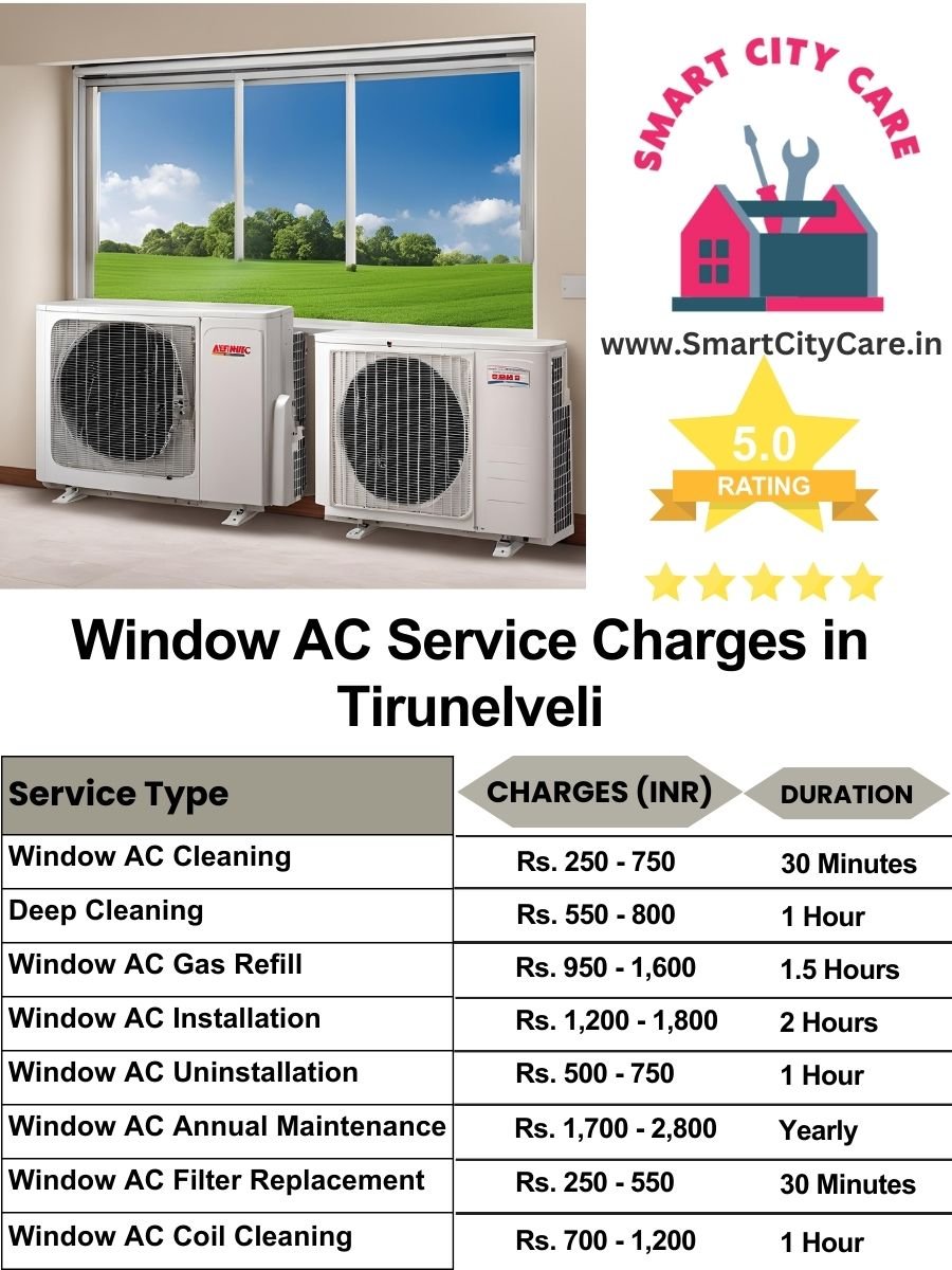 Window AC Service Charges list in Tirunelveli