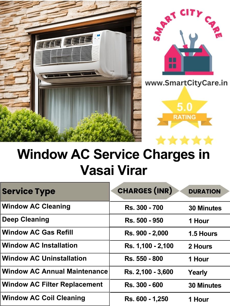 Window AC Service Charges list in Vasai virar