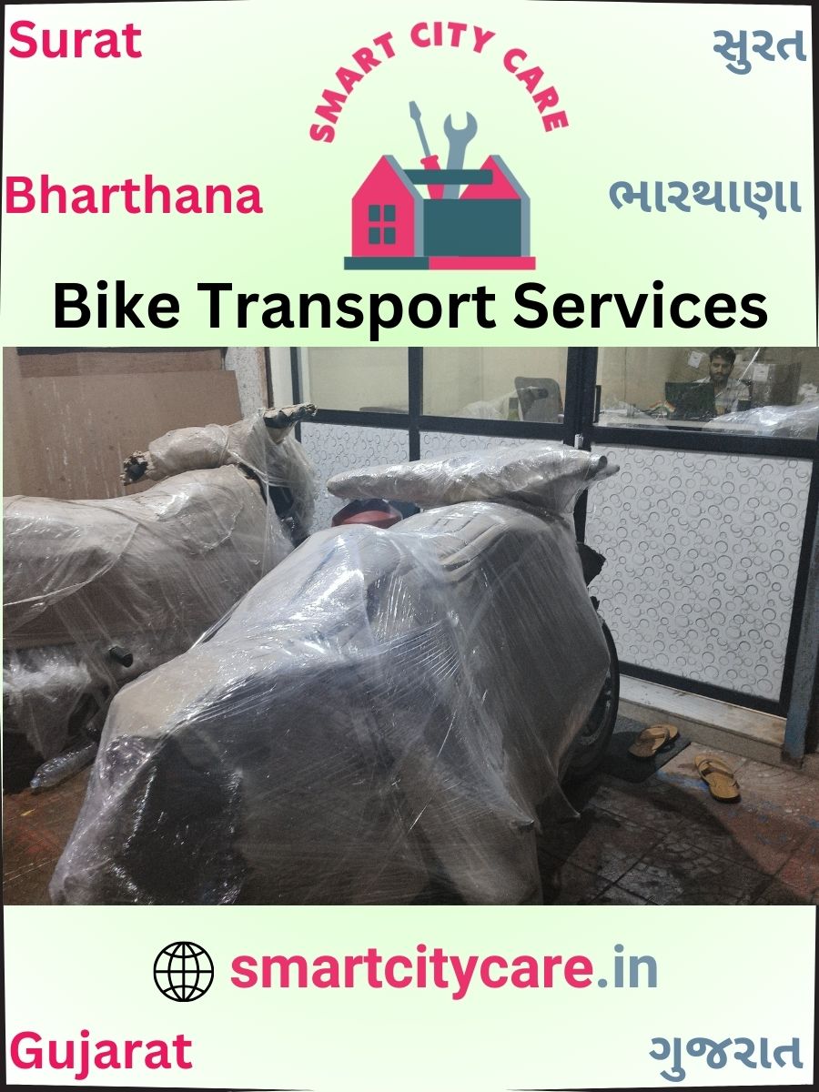 Bike moving cost by road and train in Bharthana, Surat
