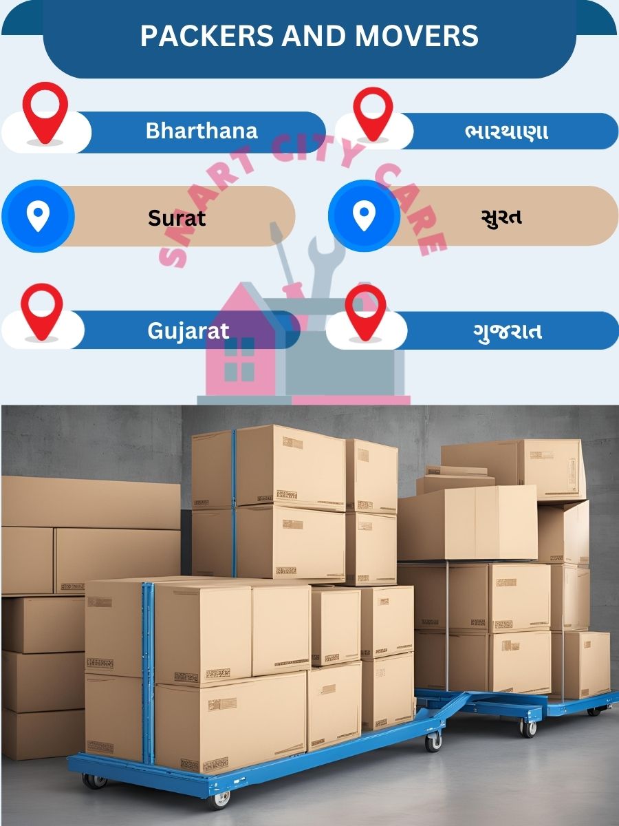 Packing and moving services in Bharthana, Surat