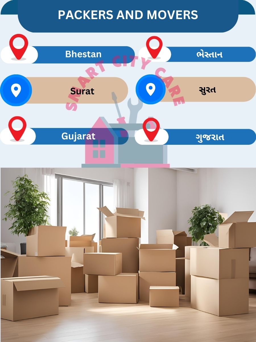 Packing and moving services in Bhestan, Surat
