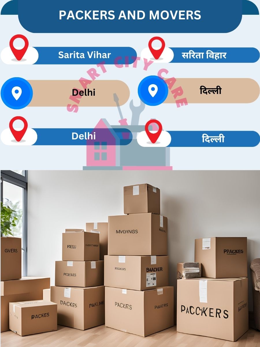 Packing and moving services in Sarita Vihar, Delhi