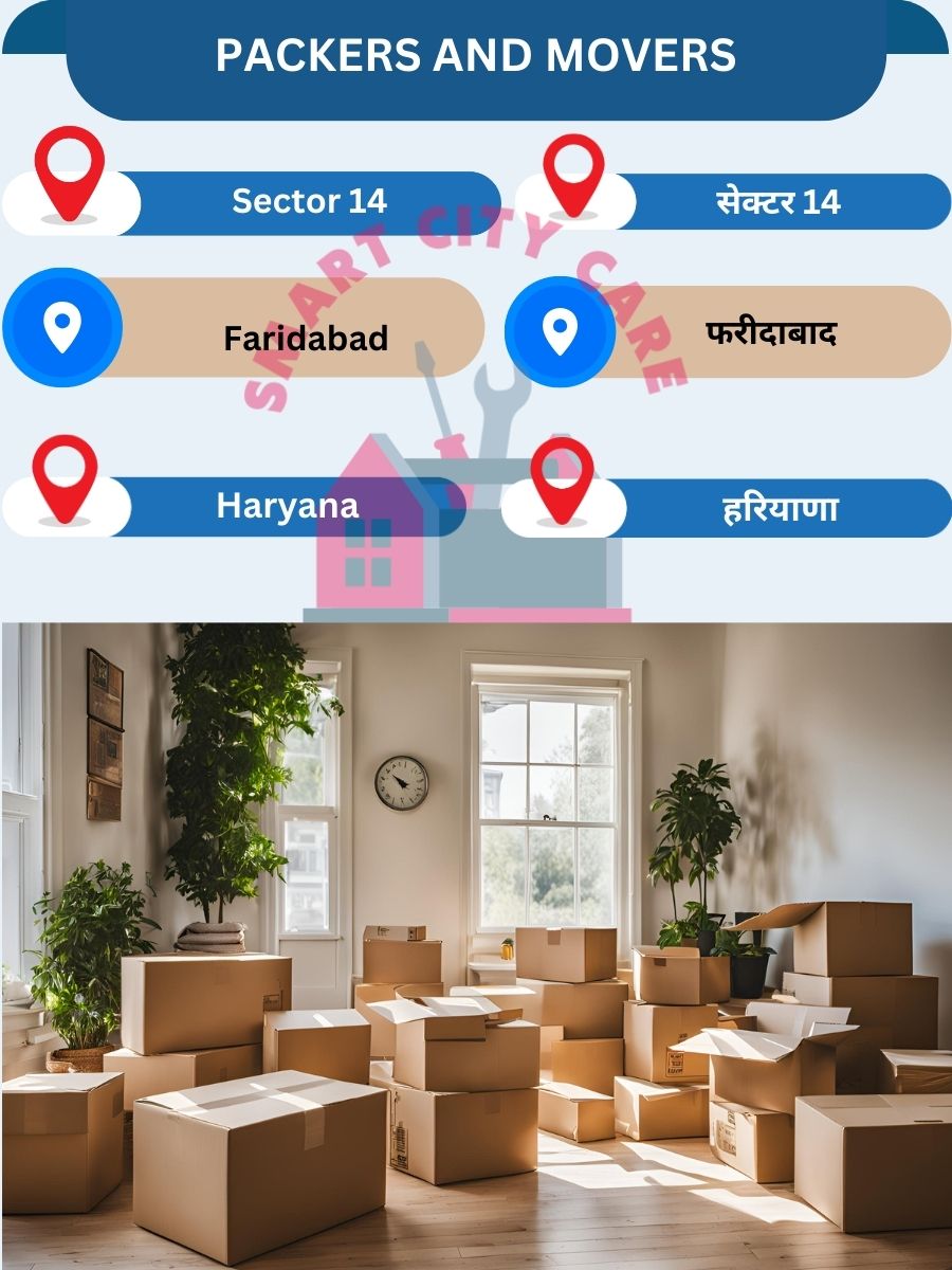 Packing and moving services in Sector 14, Faridabad