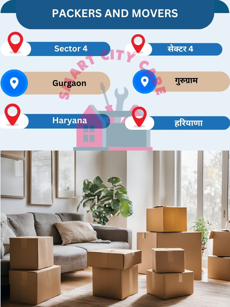 Packing and moving services in Sector 4, Gurgaon