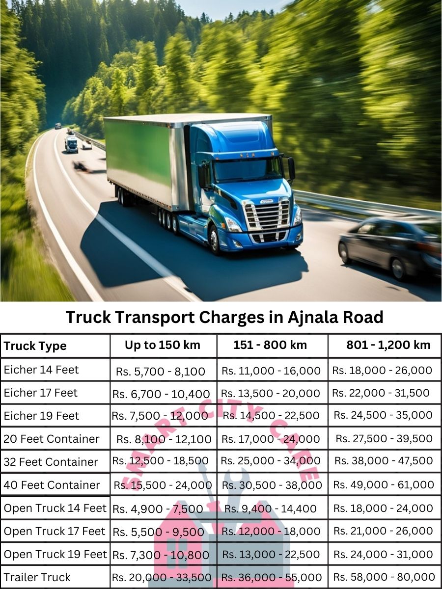 Truck Transport Charges in Ajnala Road