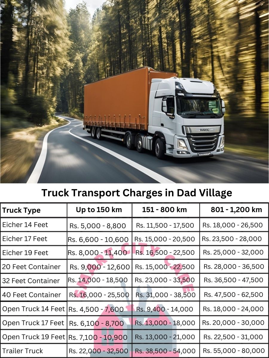 Truck Transport Charges in Dad Village