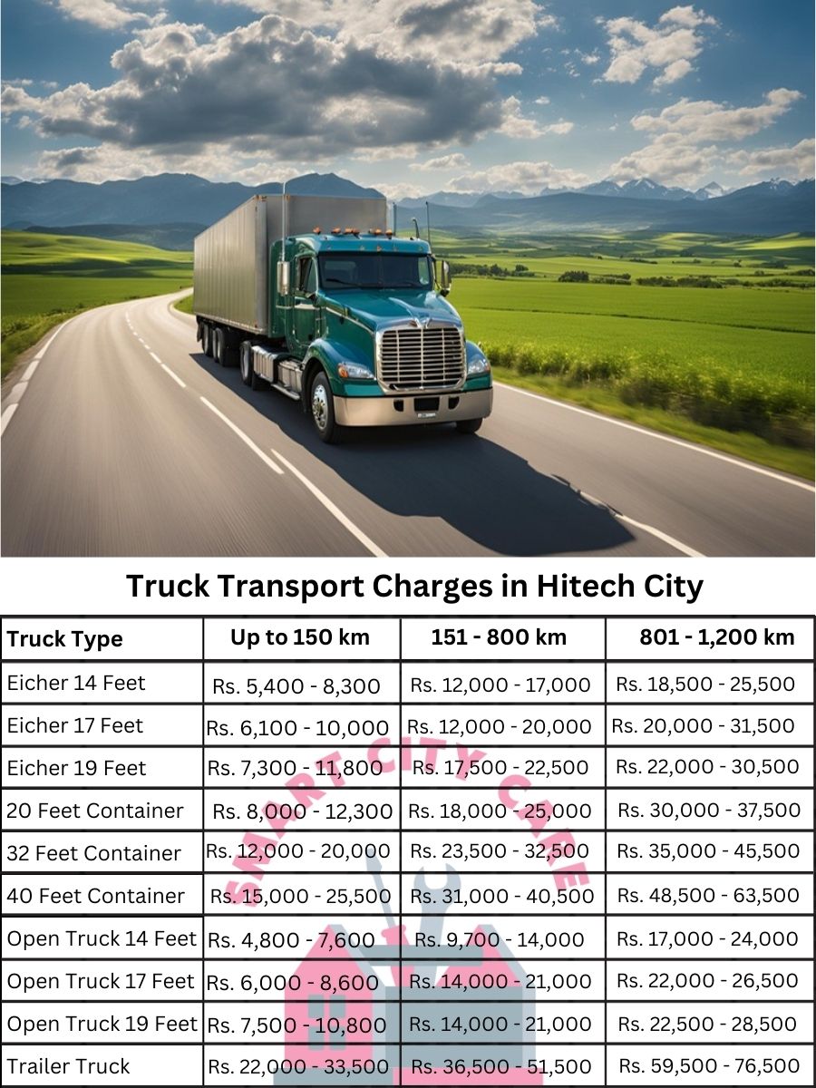 Truck Transport Charges in Hitech City
