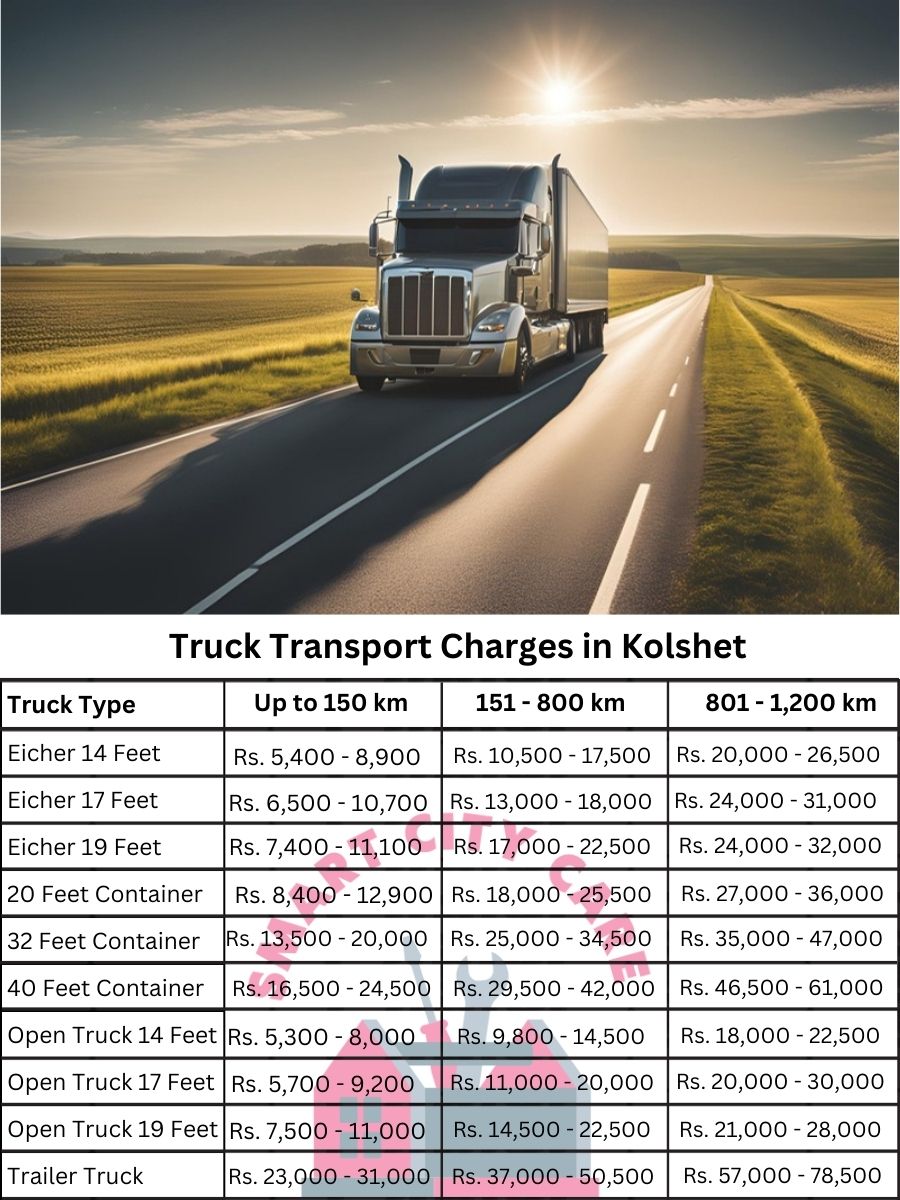 Truck Transport Charges in Kolshet