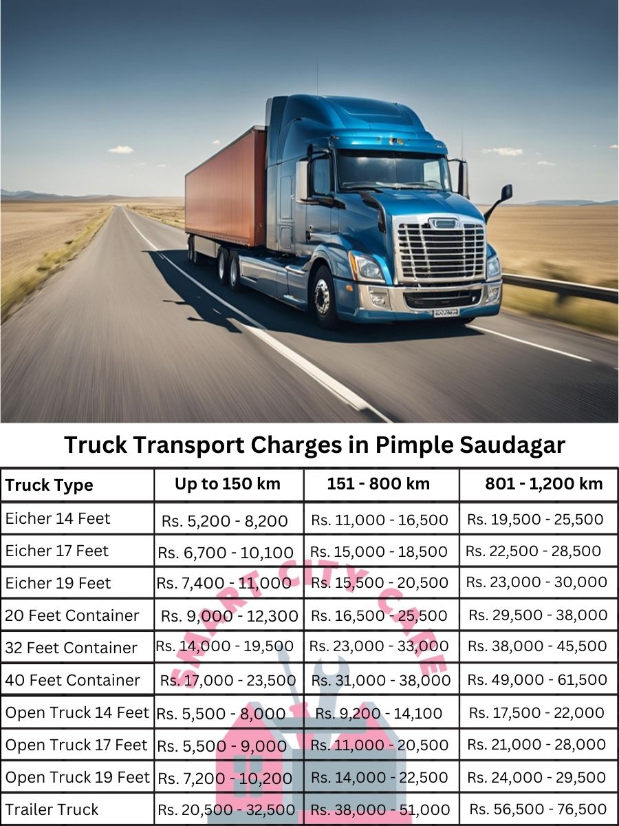 Truck Transport Charges in Pimple Saudagar