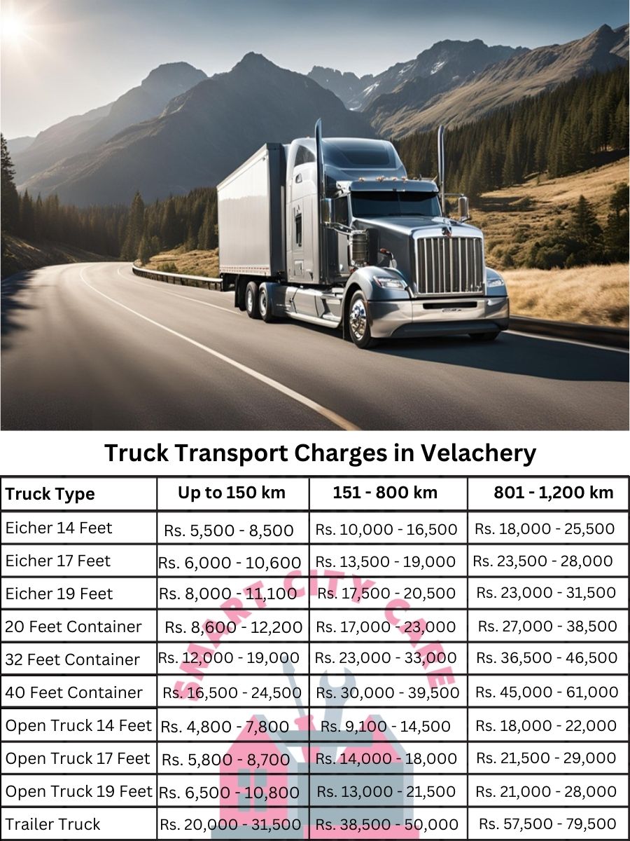 Truck Transport Charges in Velachery, Chennai