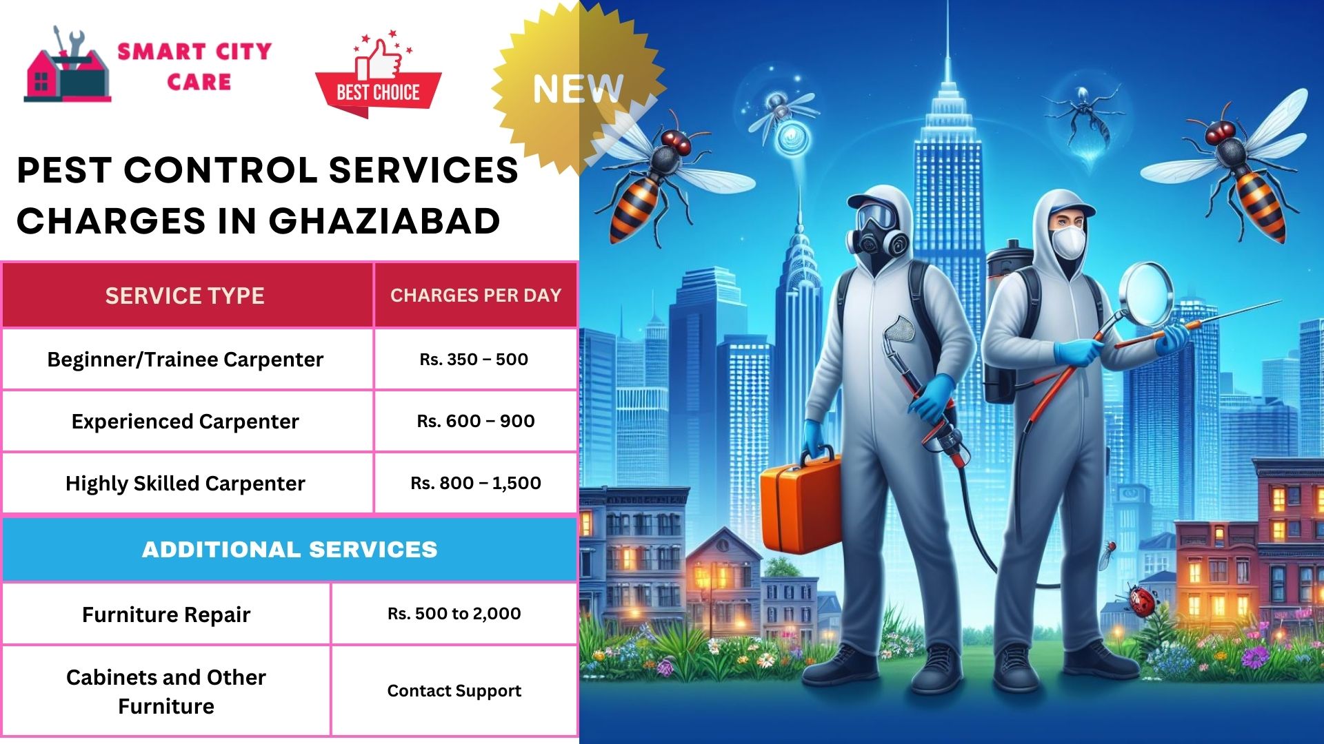 Pest Control Services Charges in Ghaziabad