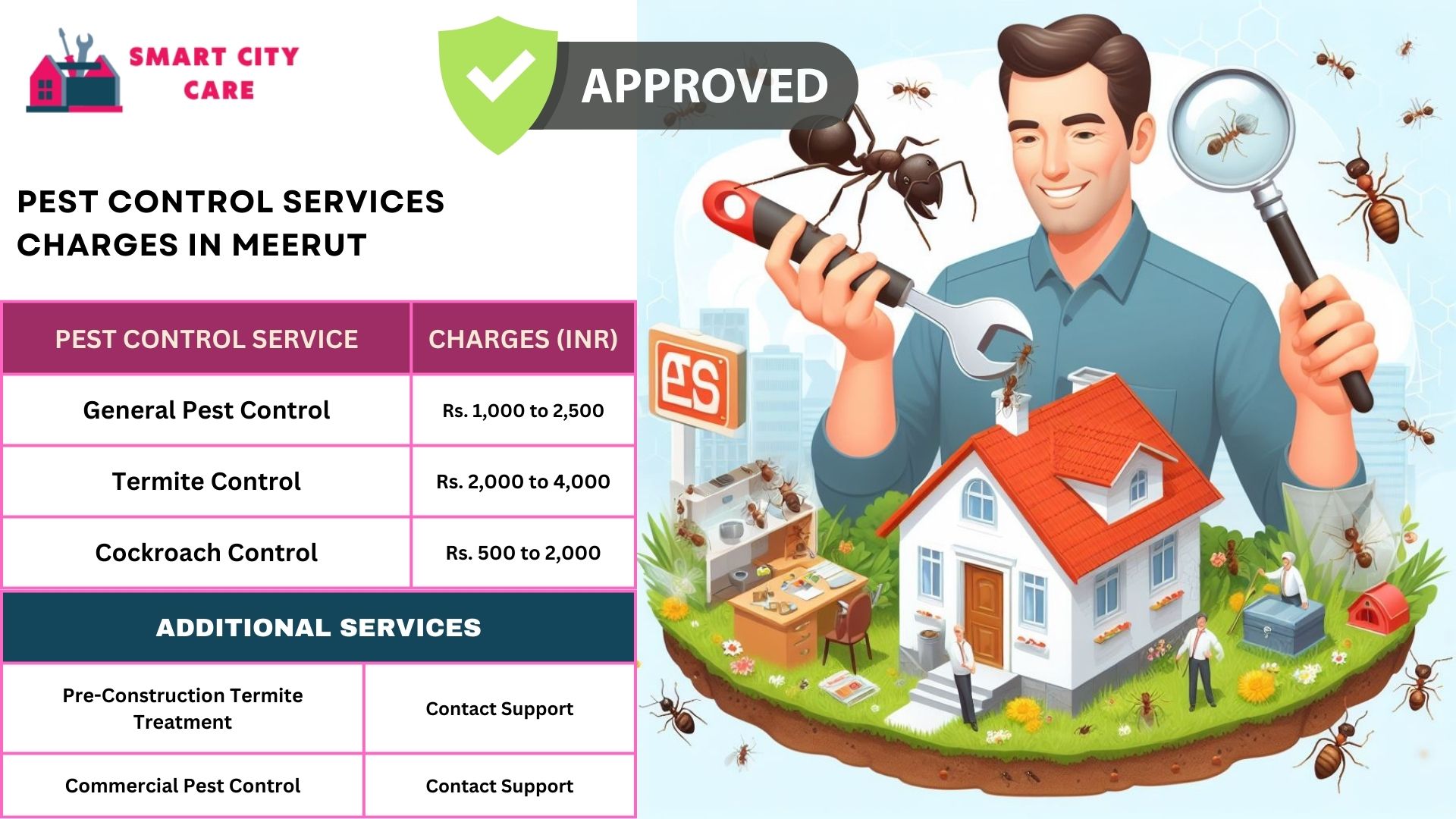 Pest Control Services Charges in Meerut